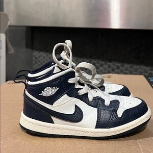 Nike Kids Navy and White High-Top Sneakers